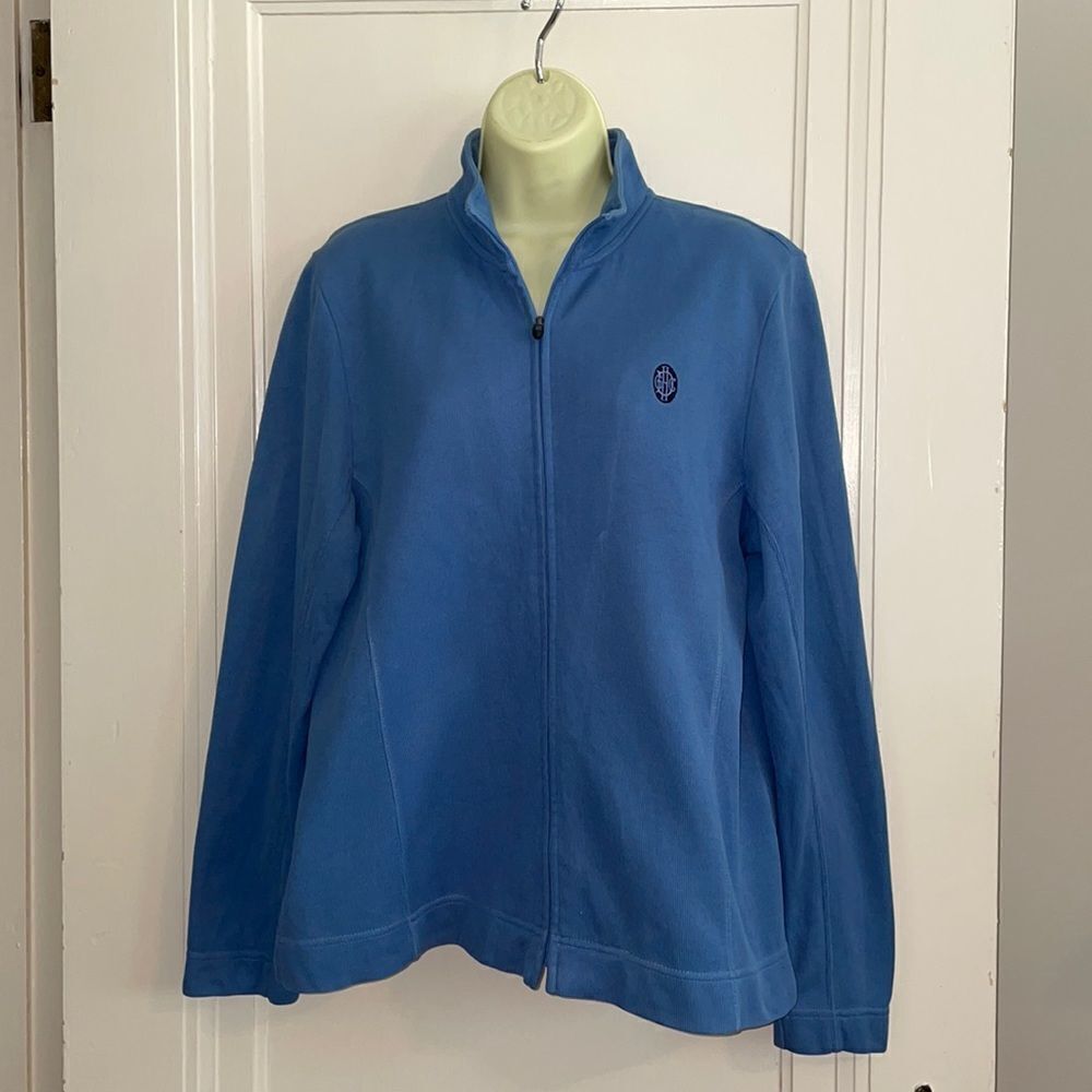 Cutter & Buck light blue Pima cotton zip up front jacket